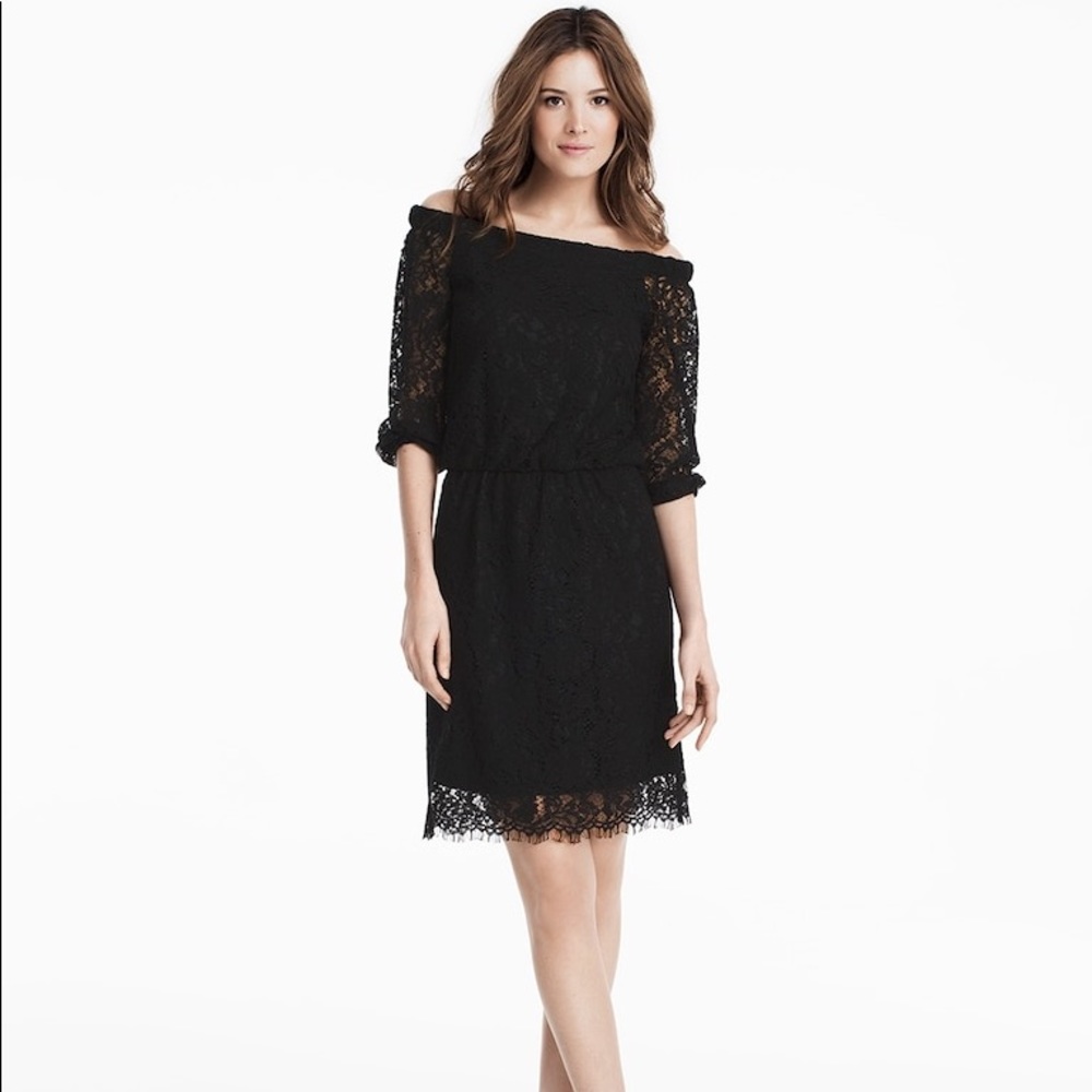Black lace dress White House Black Market Size 12